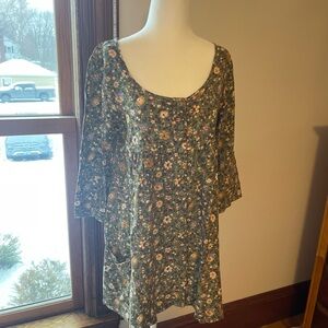 April Cornell Green Floral Dress